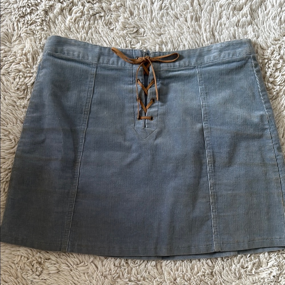Blue corduroy skirt